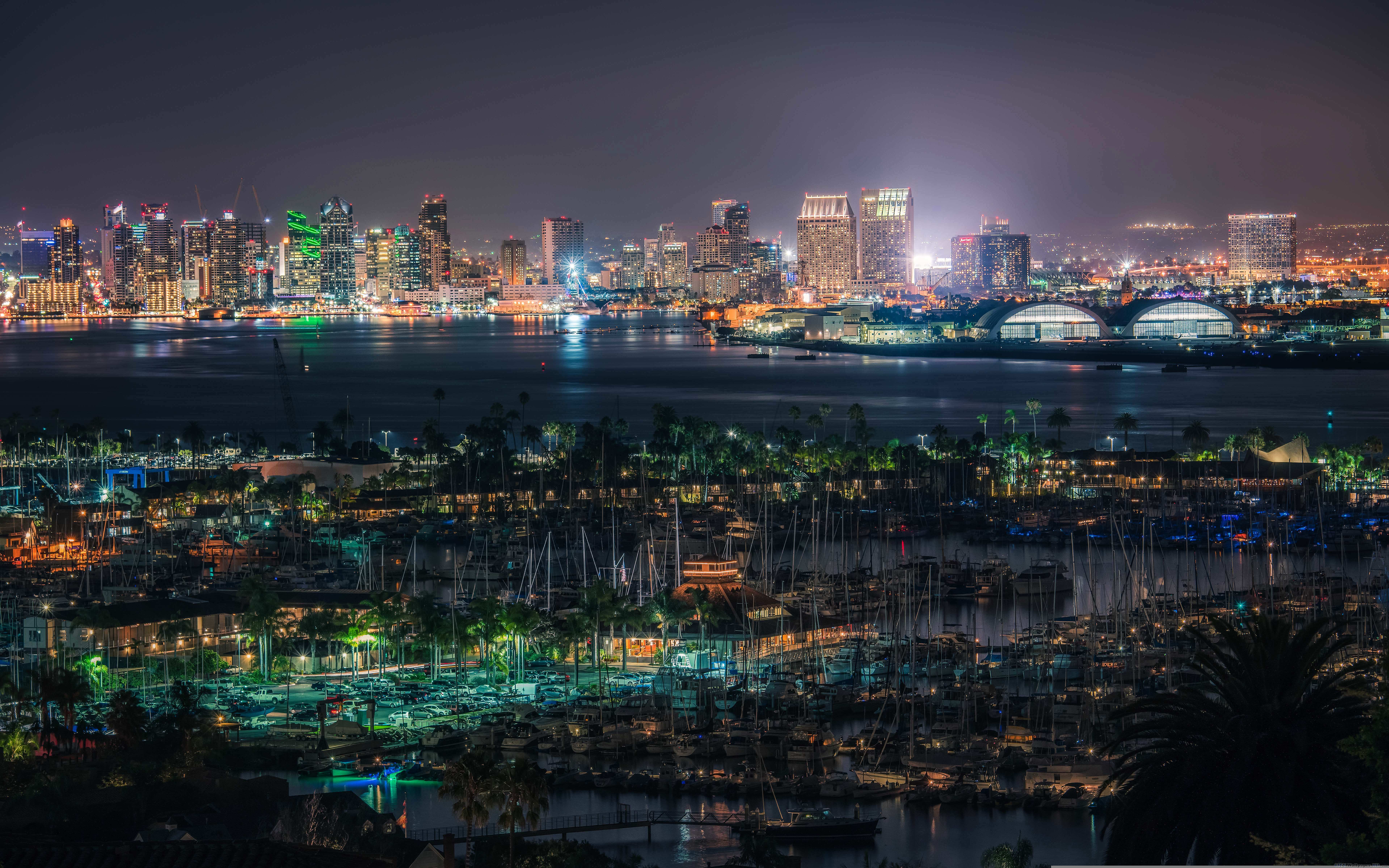 fondo de pantalla de San Diego California. Fondos de alta definición con  vistas de ciudades. San Diego, California, ., las luces.