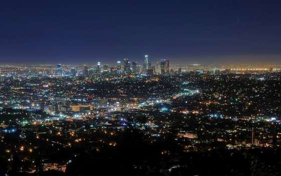 Bela noite em Los Angeles.
