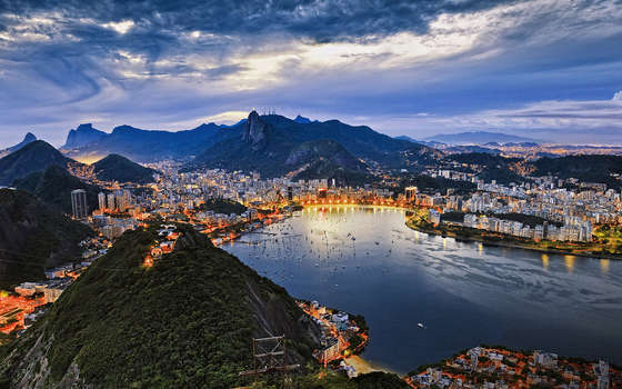 Vista di Rio de Janeiro da sopra carta da parati.