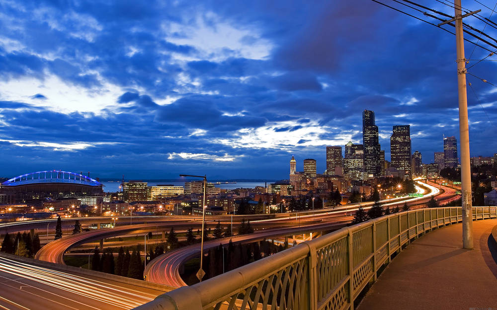 Magníficas vistas sobre o Seattle.