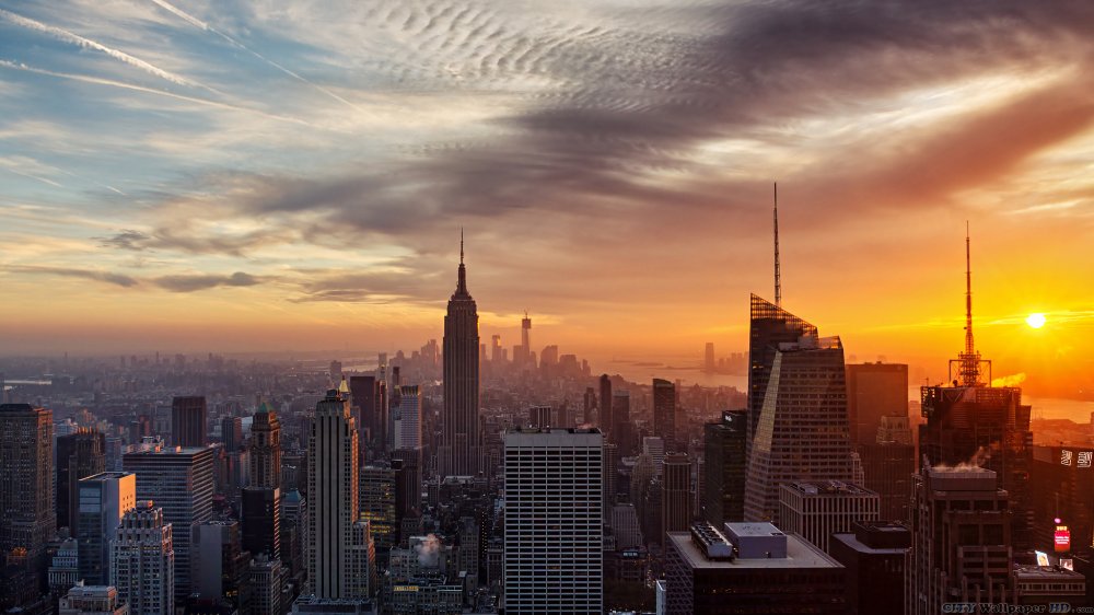 Fond d'écran sur votre bureau avec une ville très conviviale et puissante de New York.