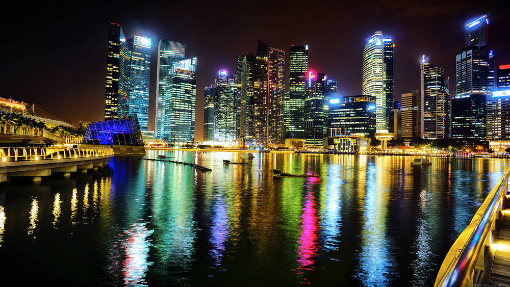 Noche de Singapur.