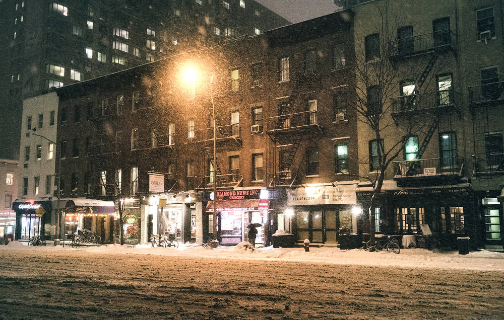 New York, carta da parati inverno.