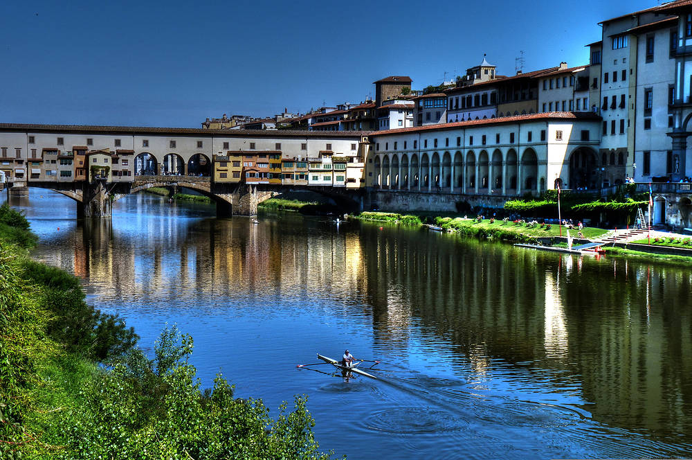 Ponte Vecchio de Florencia del papel pintado.