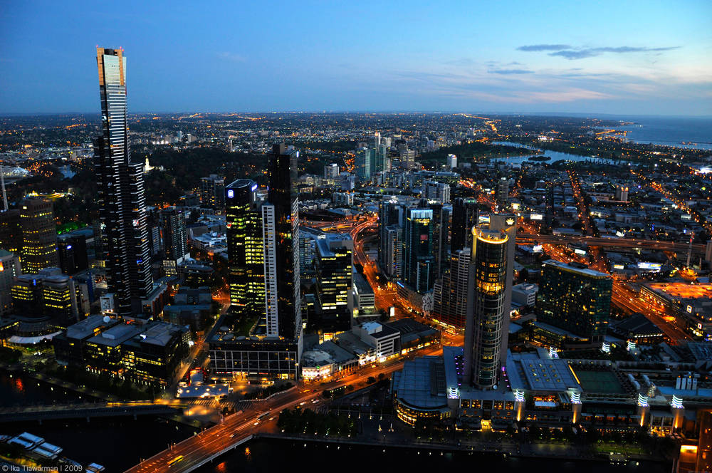 Lovely view of Melbourne.