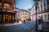 Attractive wallpaper with the image of the old district in Prague