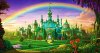 Emerald City sur papier peint magie des couleurs assez colorées amicales.