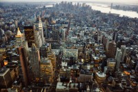 Foto di New York City con una vista mozzafiato delle strade glamour di Manhattan.
