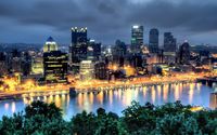 Lumières de nuit de Pittsburgh.