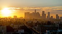 Pôr do sol em Los Angeles.