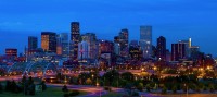 Città scaricare foto con una vista spettacolare delle prospettive Denver. La città occidentale dell'America Colorado.